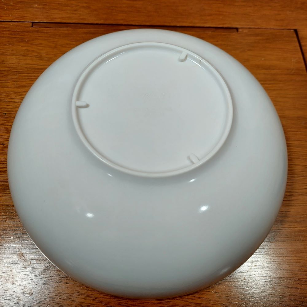 Melmac 2-Section White Serving Bowl