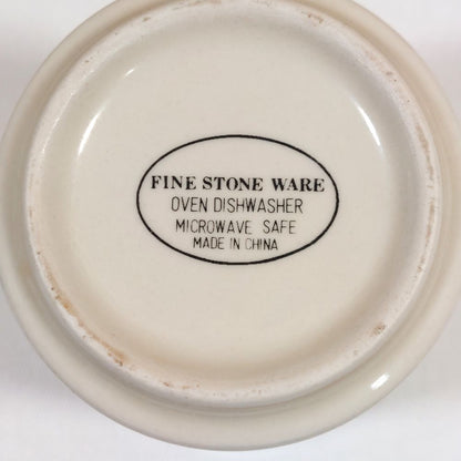 Fine Stone Ware Pink Tulip Coffee Cups Set of 4