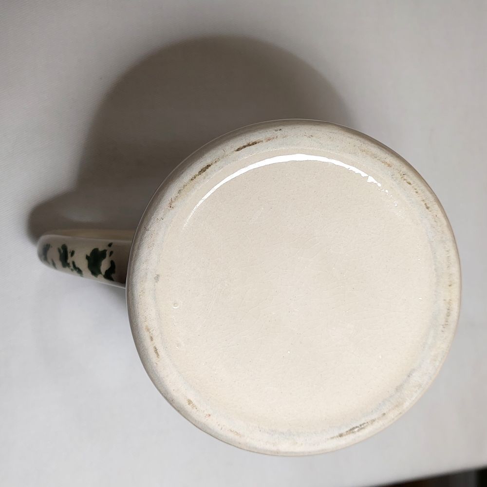 White Ceramic Pitcher with Handle & Spout