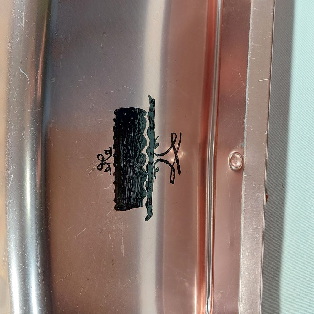 West Bend Vintage Rose Copper Metal Cake Carrier