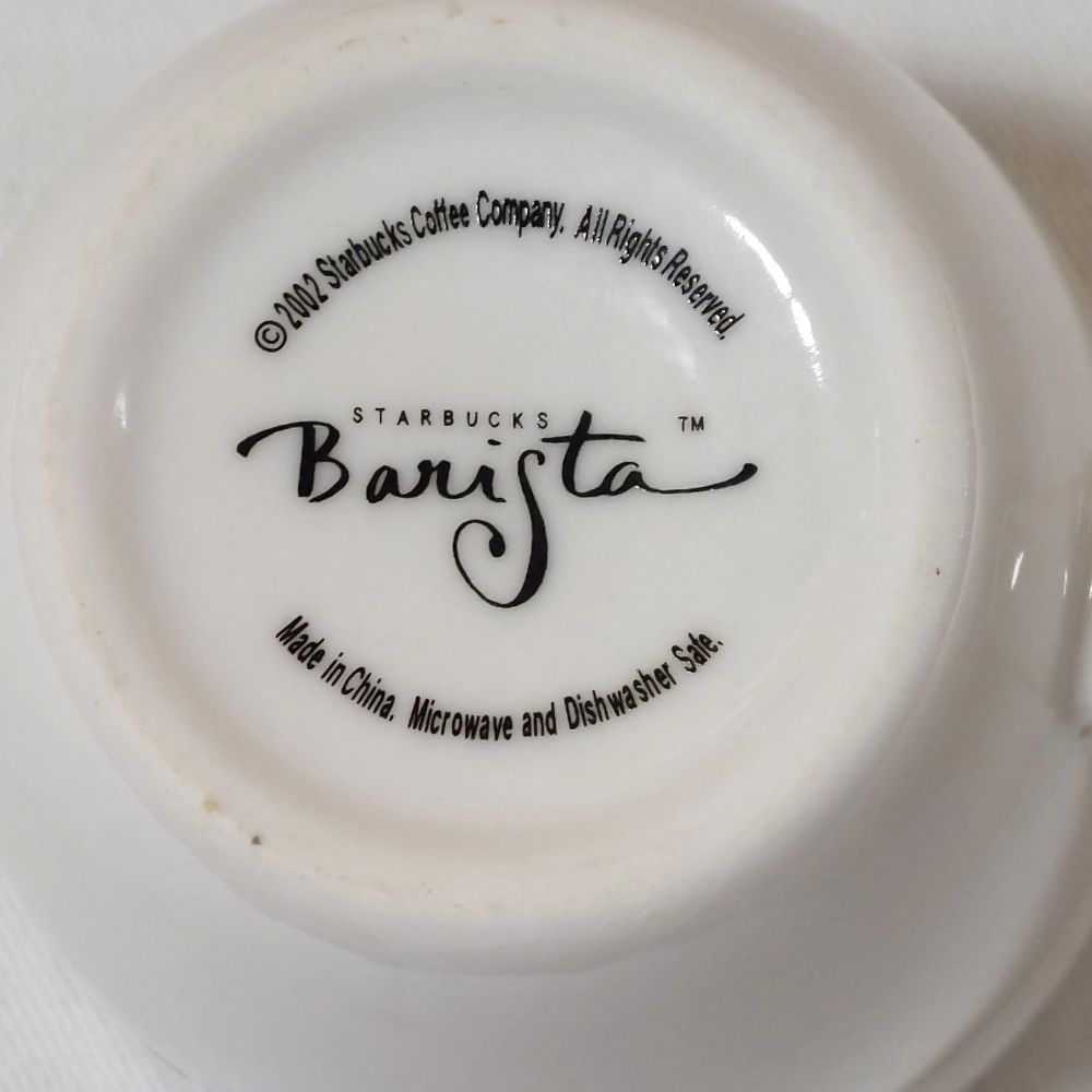 Starbucks Barista 2002 White Espresso Cup