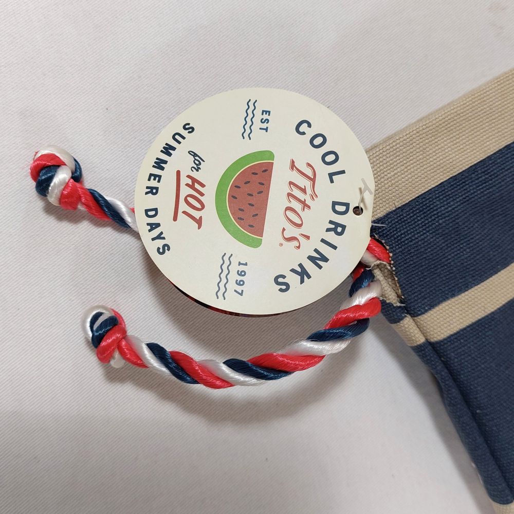 Tito's Handmade Vodka Patriotic Burlap Bottle Bag