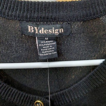 BY Design Black Cardigan Sweater Women's Size M