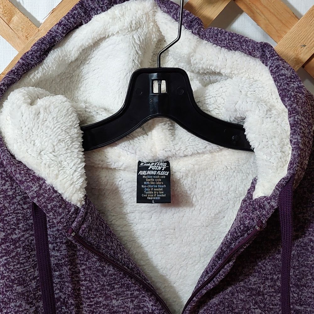 Starting Point Furlining Fleece Sherpa Full Zip Hoodie