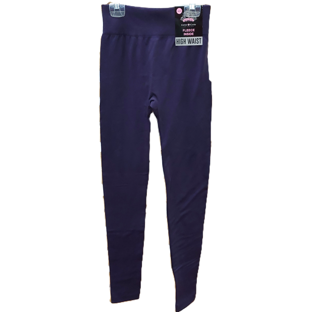 Cotton Candy Purple High Waist Fleece Lined Leggings