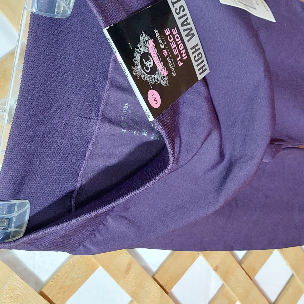 Cotton Candy Purple High Waist Fleece Lined Leggings