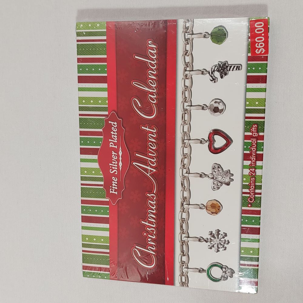 Christmas Advent Calendar Fine Silver Plated Charm Set