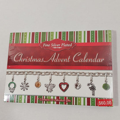 Christmas Advent Calendar Fine Silver Plated Charm Set