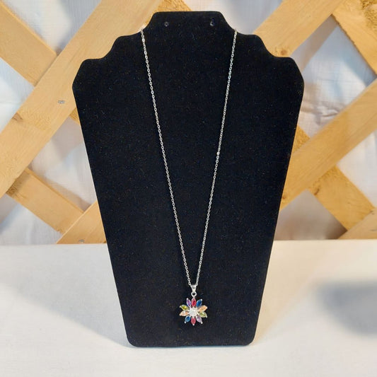 Necklace & Ring Set Multi-Color Faux Gemstones Costume Jewelry