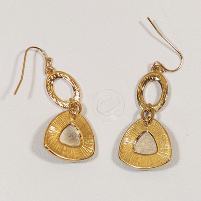 Pair of Drop Earrings featuring a Blue Rhinestone