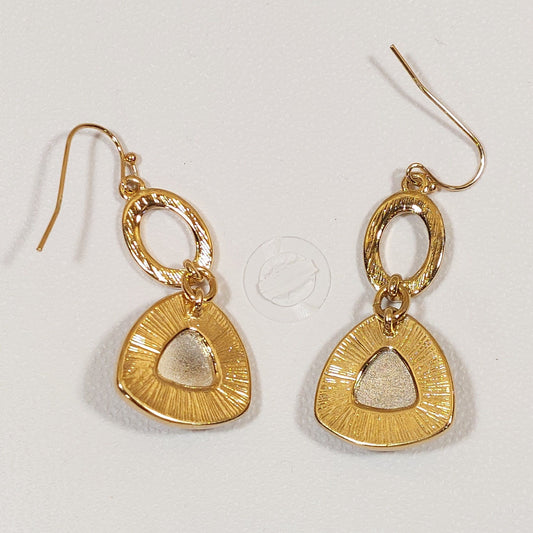 Pair of Drop Earrings featuring a Blue Rhinestone
