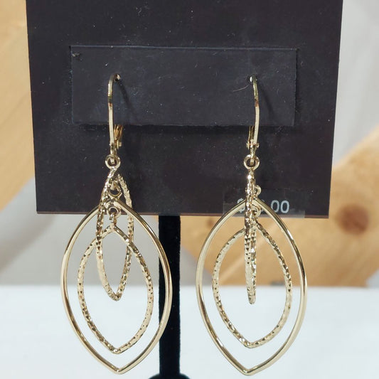 Anne Klein Goldtone Triple Hoop Earrings