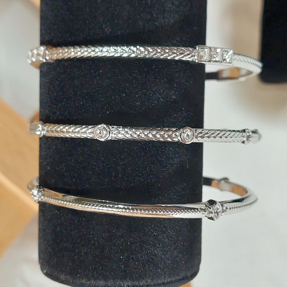 Silvertone Bangles Set of 3