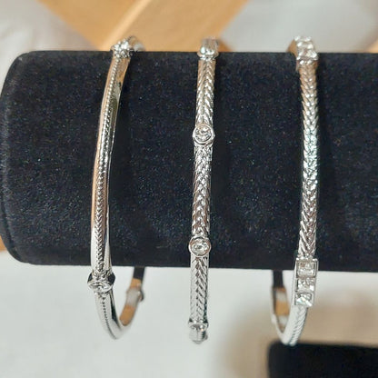 Silvertone Bangles Set of 3