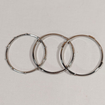 Silvertone Bangles Set of 3