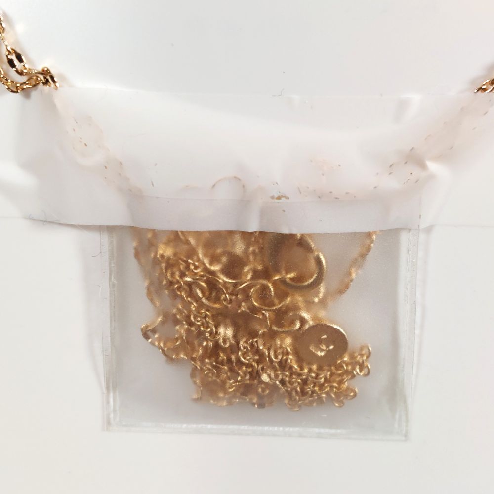 LC Lauren Conrad Double Strand Goldtone Necklace with Leaf Pendants