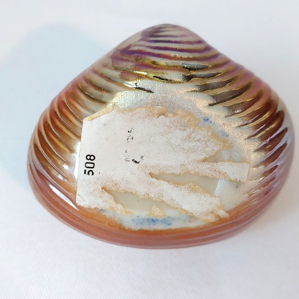 Seashell Shaped Multi-Color Lidded Trinket Dish