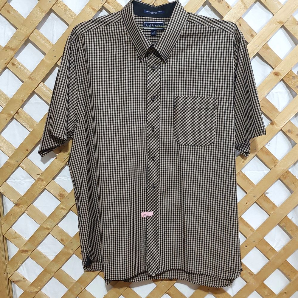 Paul Fredrick Short Sleeve Casual Check Shirt