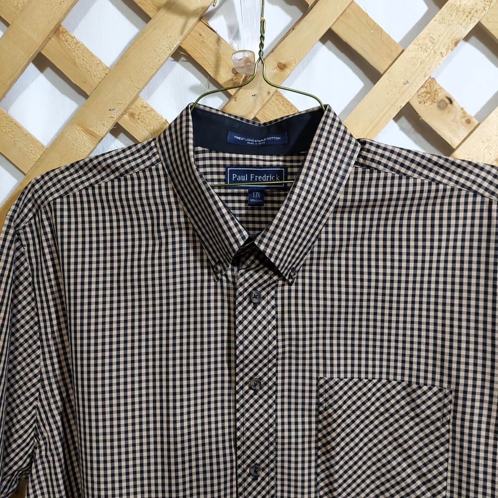 Paul Fredrick Short Sleeve Casual Check Shirt