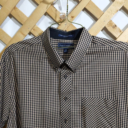 Paul Fredrick Short Sleeve Casual Check Shirt