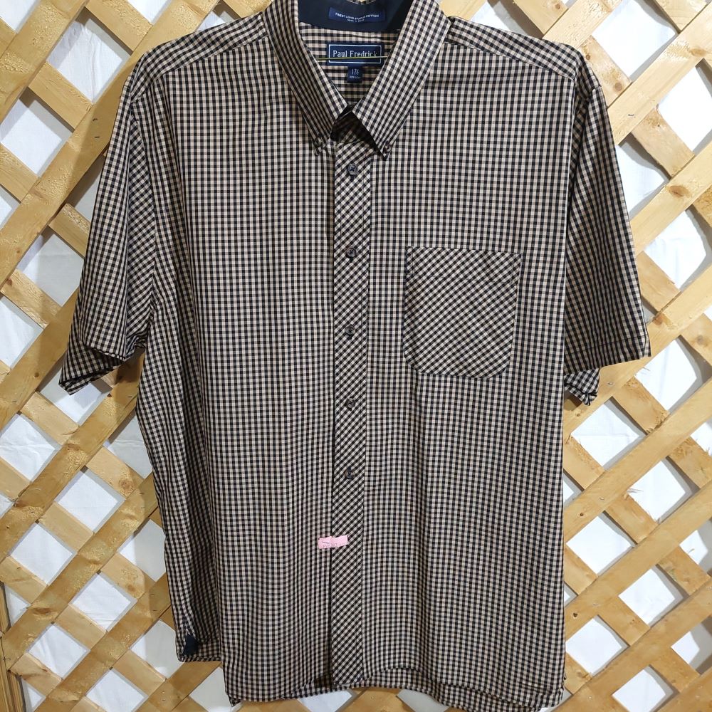 Paul Fredrick Short Sleeve Casual Check Shirt