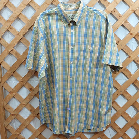 Orvis Short Sleeve Checkered Shirt Men's XL