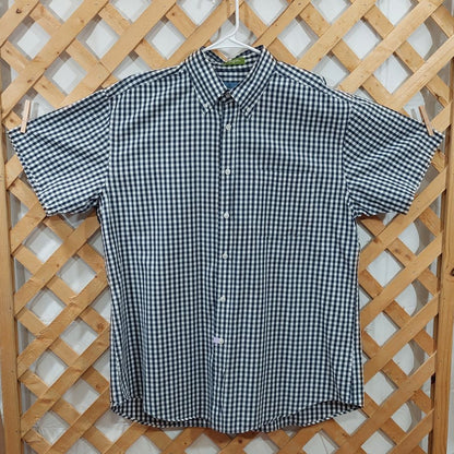 Orvis Gingham Short Sleeve Shirt Men's Size XL