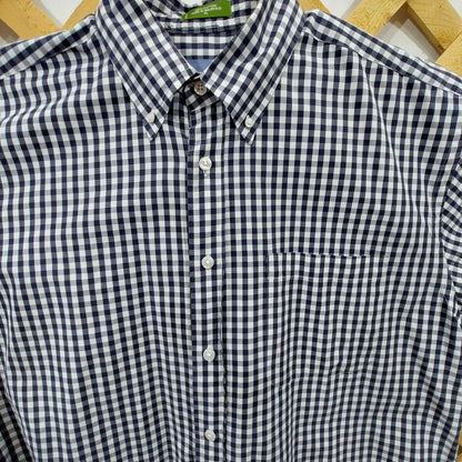 Orvis Gingham Short Sleeve Shirt Men's Size XL