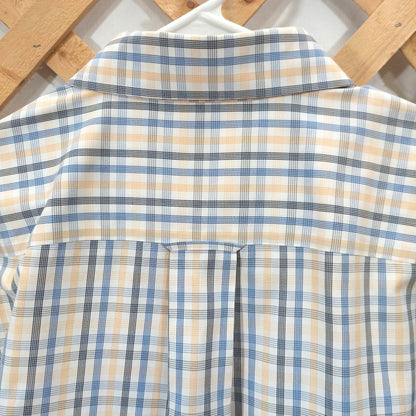 Orvis Short Sleeve Plaid Button Down Shirt Men's XL