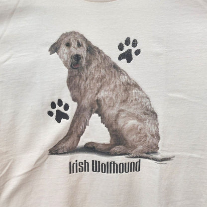 Irish Wolfhound Graphic Crewneck T-Shirt Adult Size Medium