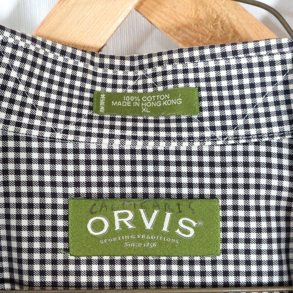 Orvis Mini Check Button Down Shirt Men's XL