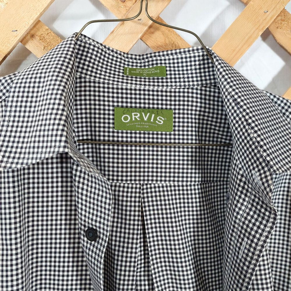 Orvis Mini Check Button Down Shirt Men's XL