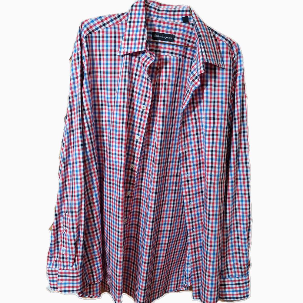 Bullock & Jones Check Pattern Button Down Shirt Men's XL