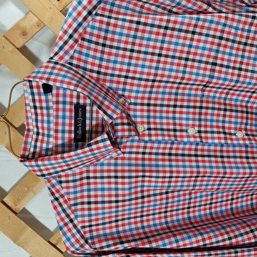 Bullock & Jones Check Pattern Button Down Shirt Men's XL