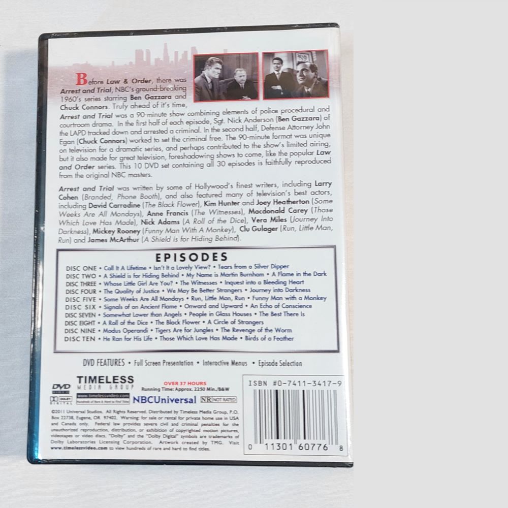 Arrest & Trial LAPD 10 DVD Video Set The Complete Series