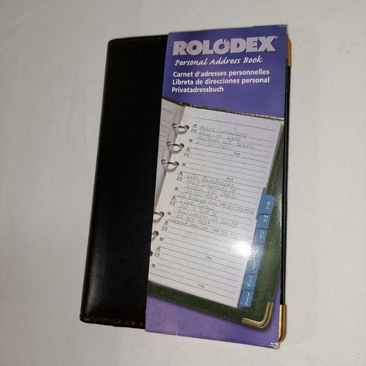 Rolodex Personal Address Book Binder Style