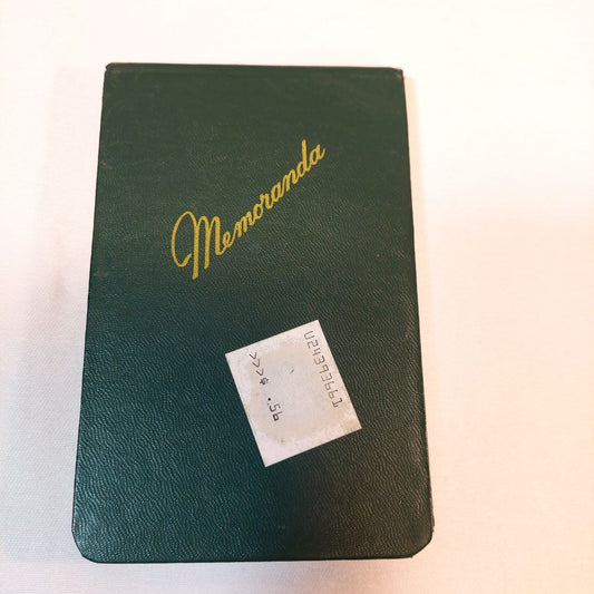 Vintage Federal Supply Service Memoranda Green Notepad