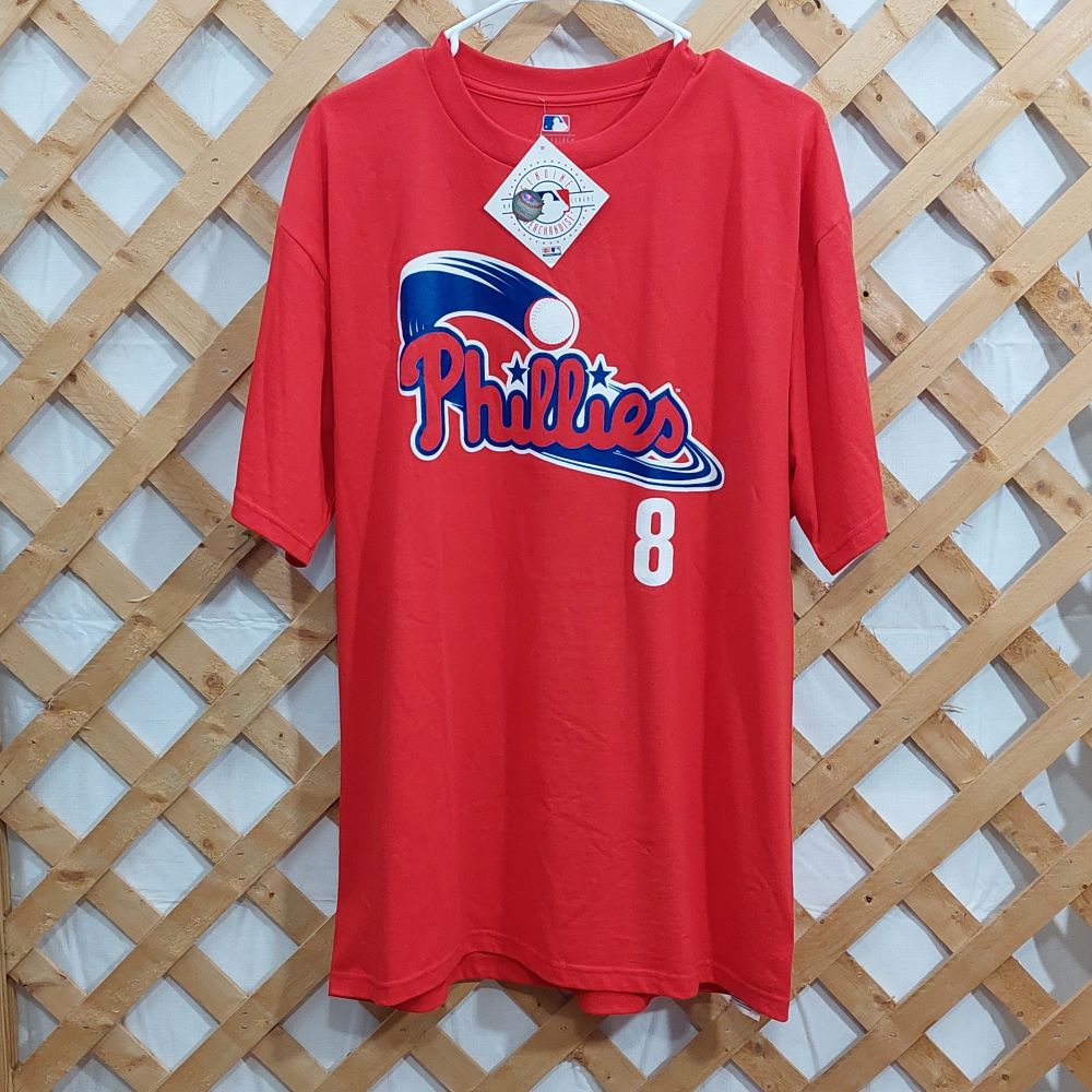 Victorino #8 Philadelphia Phillies Crew Neck T-Shirt Size Large