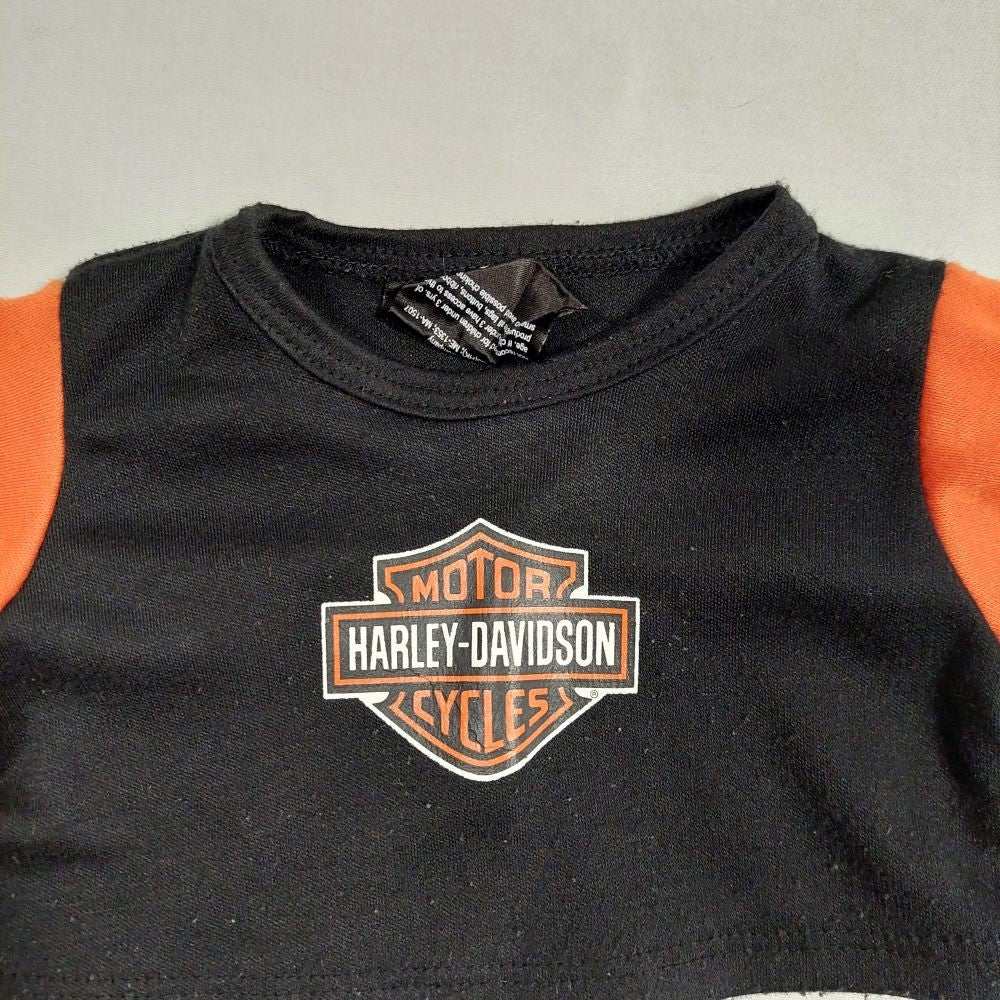 Vintage Toddler Shirt with Harley-Davidson Motorcycle Decal