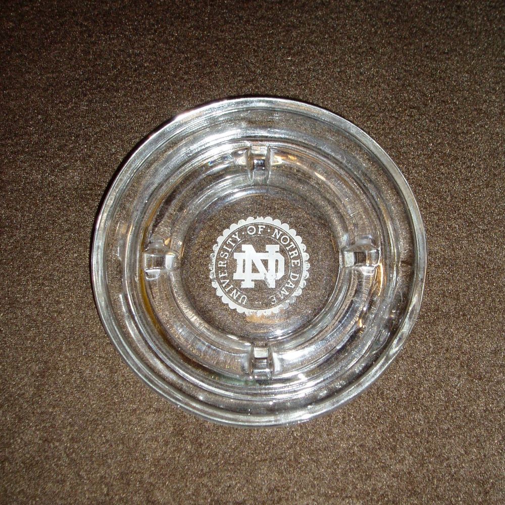 University of Notre Dame Glass Ashtray