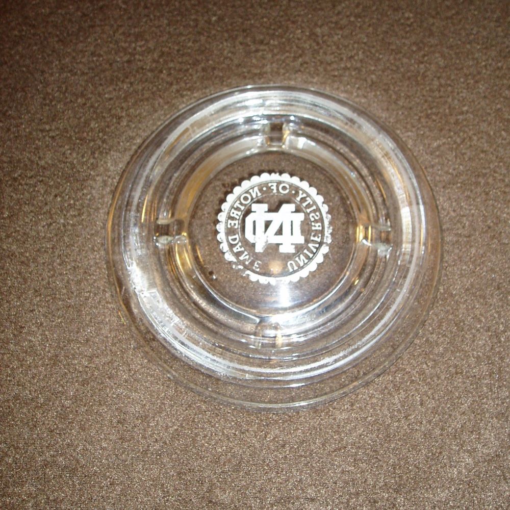 University of Notre Dame Glass Ashtray