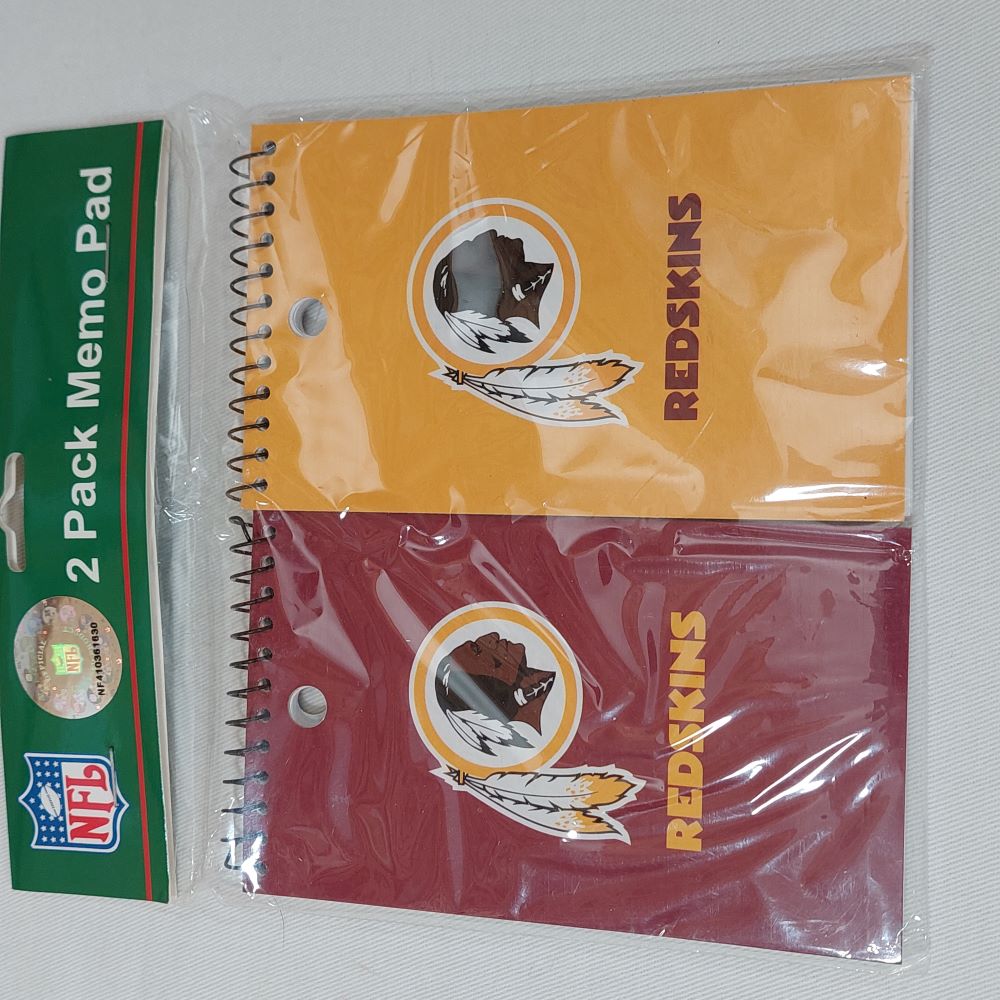 2-Pack Memo Pads Washington Redskins