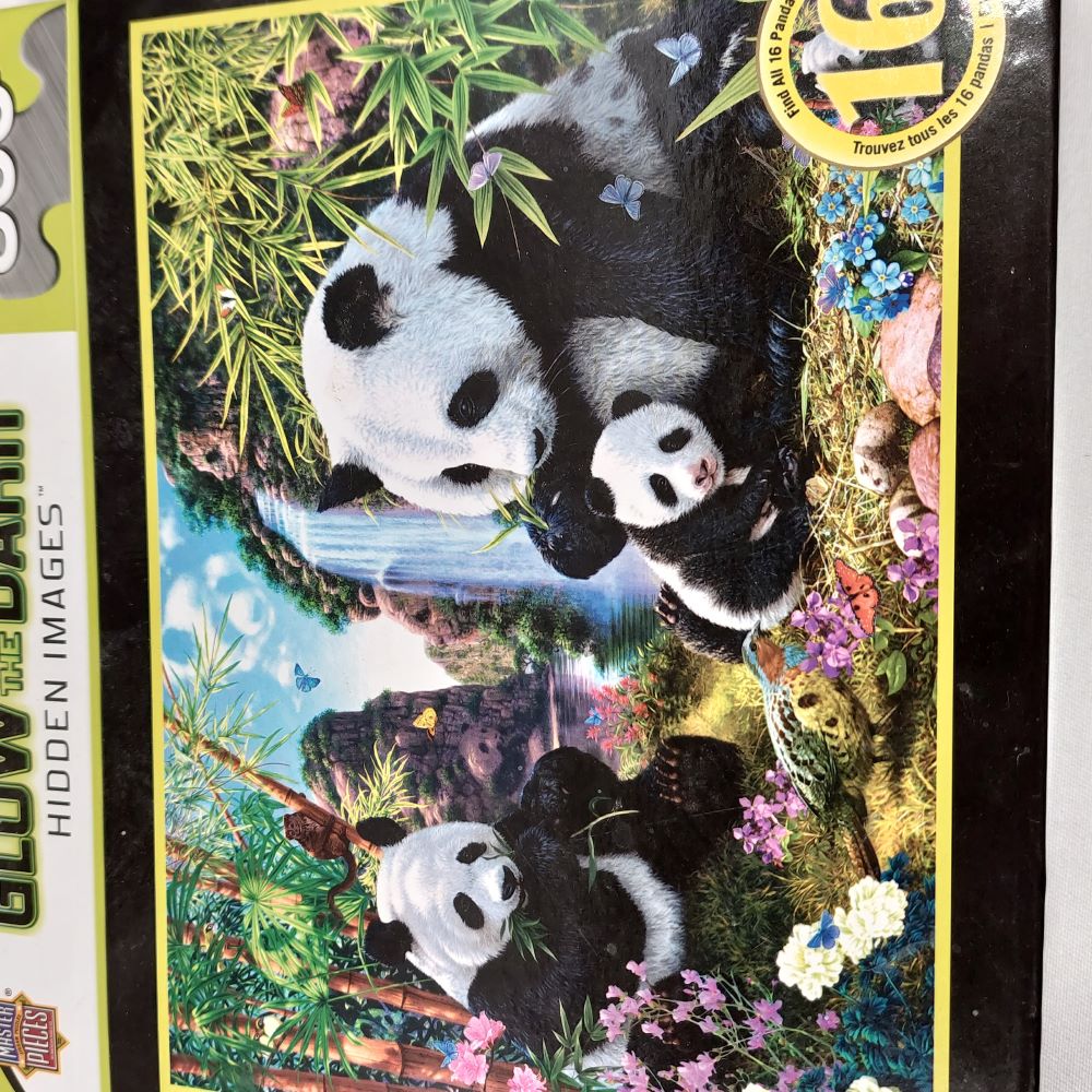 Master Pieces Glow in the Dark Pandas Hidden Images Jigsaw Puzzles