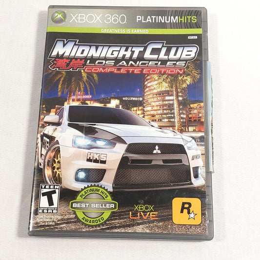 Midnight Club Los Angeles Complete Edition Xbox 360 Video Game Platinum Hits