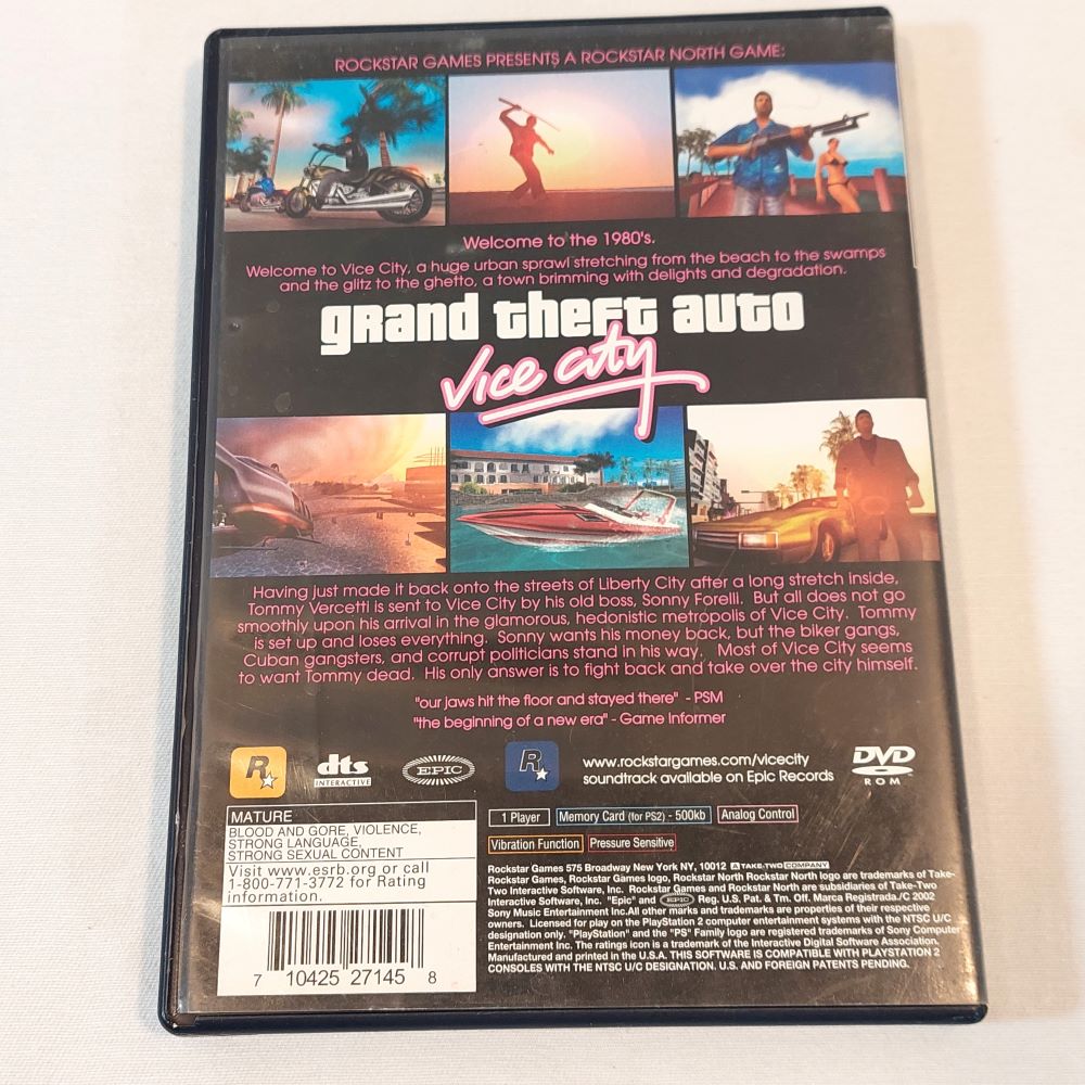 PlayStation 2 Game Grand Theft Auto Vice City 2002