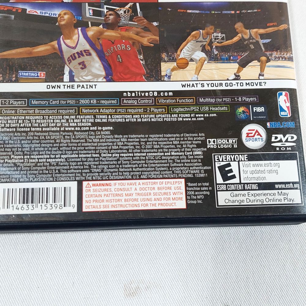 NBA Live 08 PlayStation 2 Game