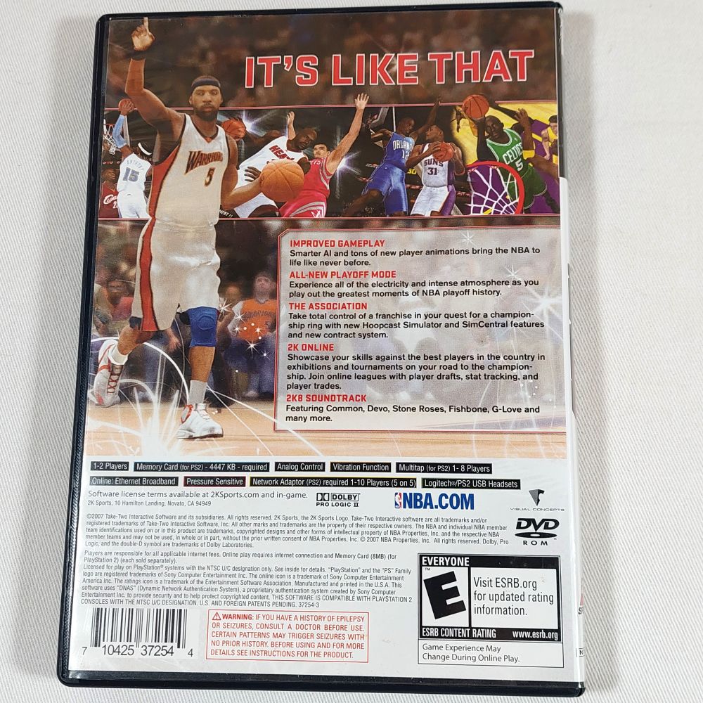 PS2 Game NBA 2K8