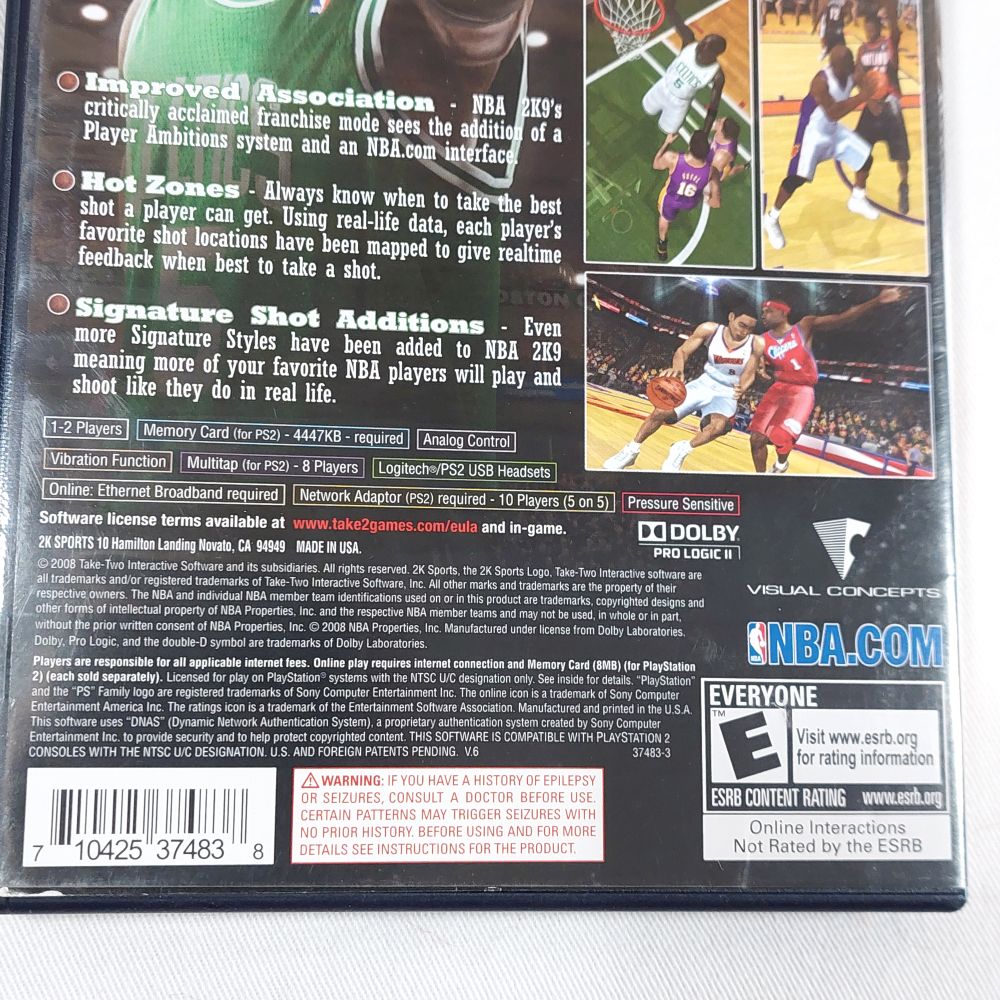 PlayStation 2 Game 2K Sports NBA 2K9