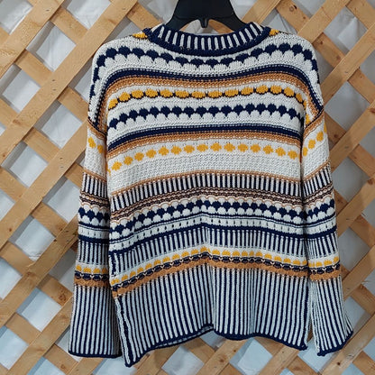 Marc New York Striped Cardigan Sweater Women's Size Medium