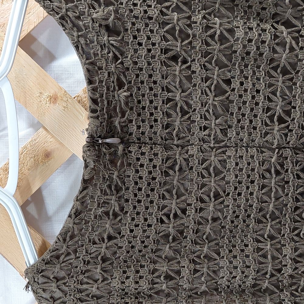 Anne Klein Crochet Layered Sleeveless Shift Dress Women's Size 8